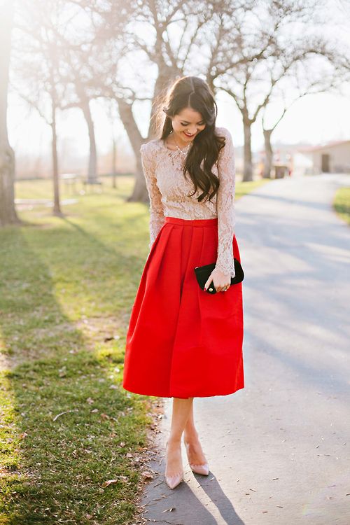 how to wear midi skirt