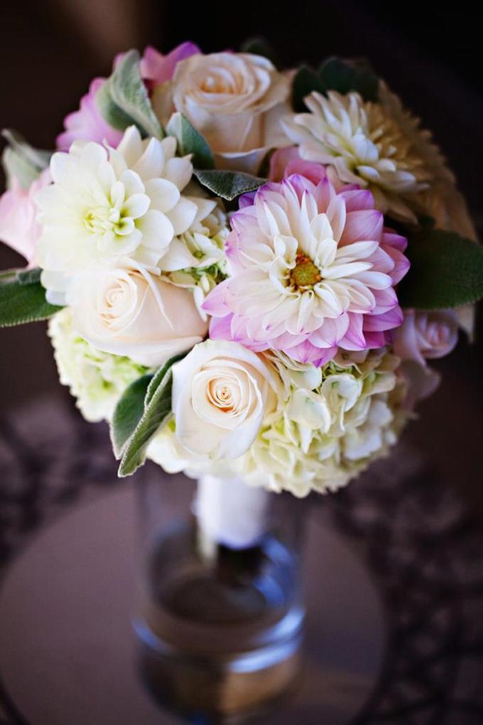 dahlia hydrangea wedding flowers