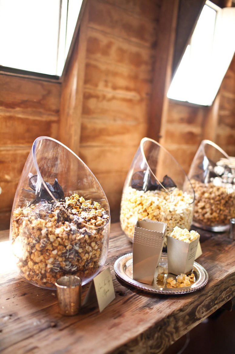oscar party idea popcorn bar 