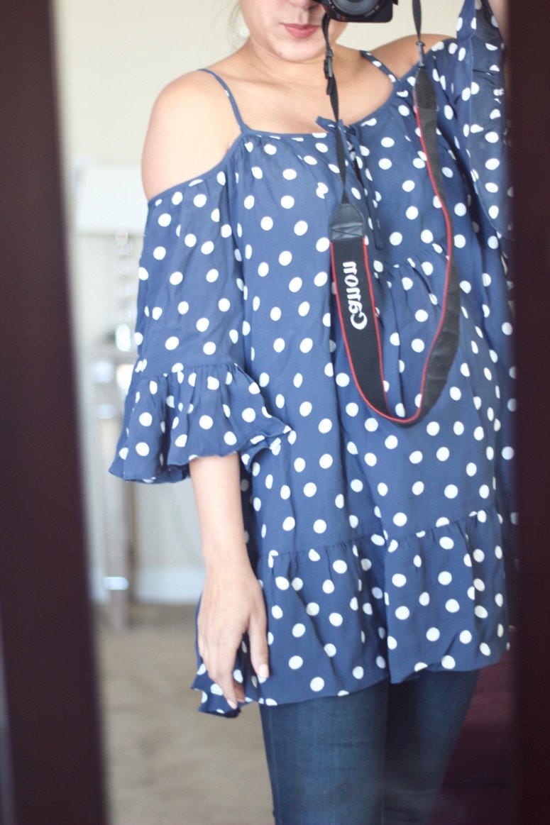 Tularosa hattie shift dress, this pretty polka dot dress was in my May Trunk from Trunk Club! Click to see the rest of the looks in my trunk.