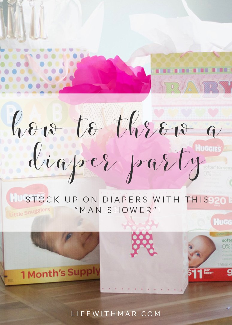 How to throw a diaper party, this fun "man shower" is a great way to stock up on diapers!