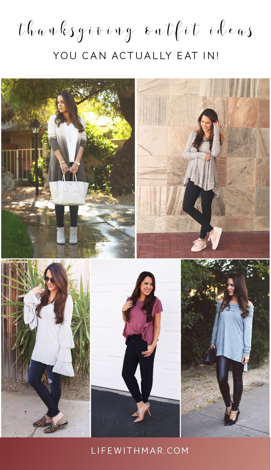 5 Thanksgiving outfitsyou can actually eat in. Cute and comfy Thanksgiving style!