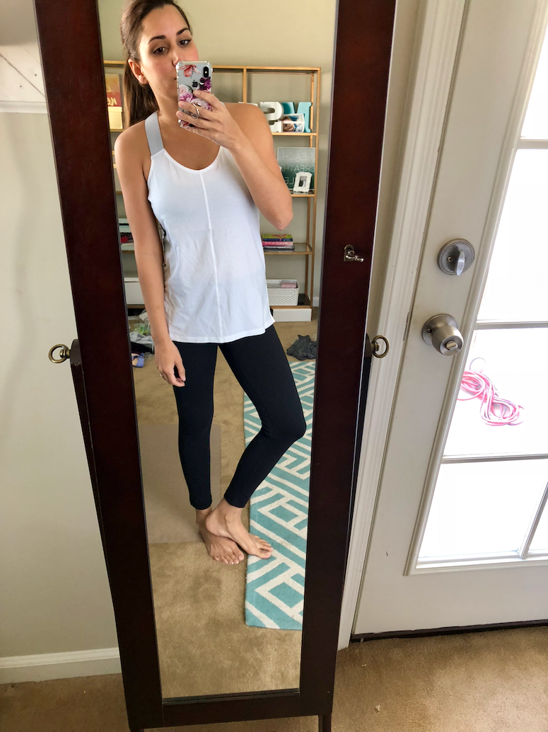 cute workout outfits from Trunk Club Nordstrom zella white tank