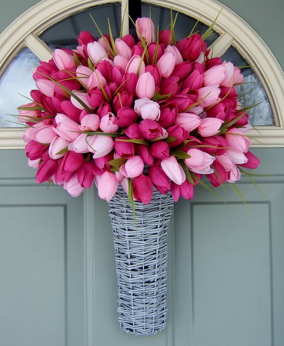 spring decorating ideas tulip wreath