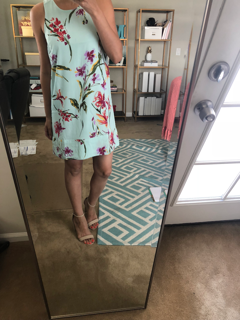 Leith floral dress nordstrom half yearly sale