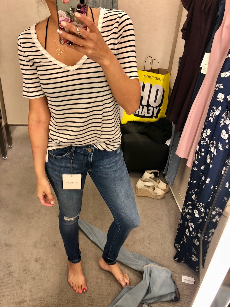 2018 nordstrom anniversary sale dressing room diaries and try on haul bp tee shirt