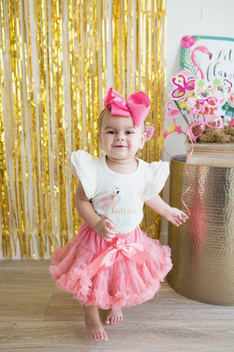 flamingo first birthday party outfit