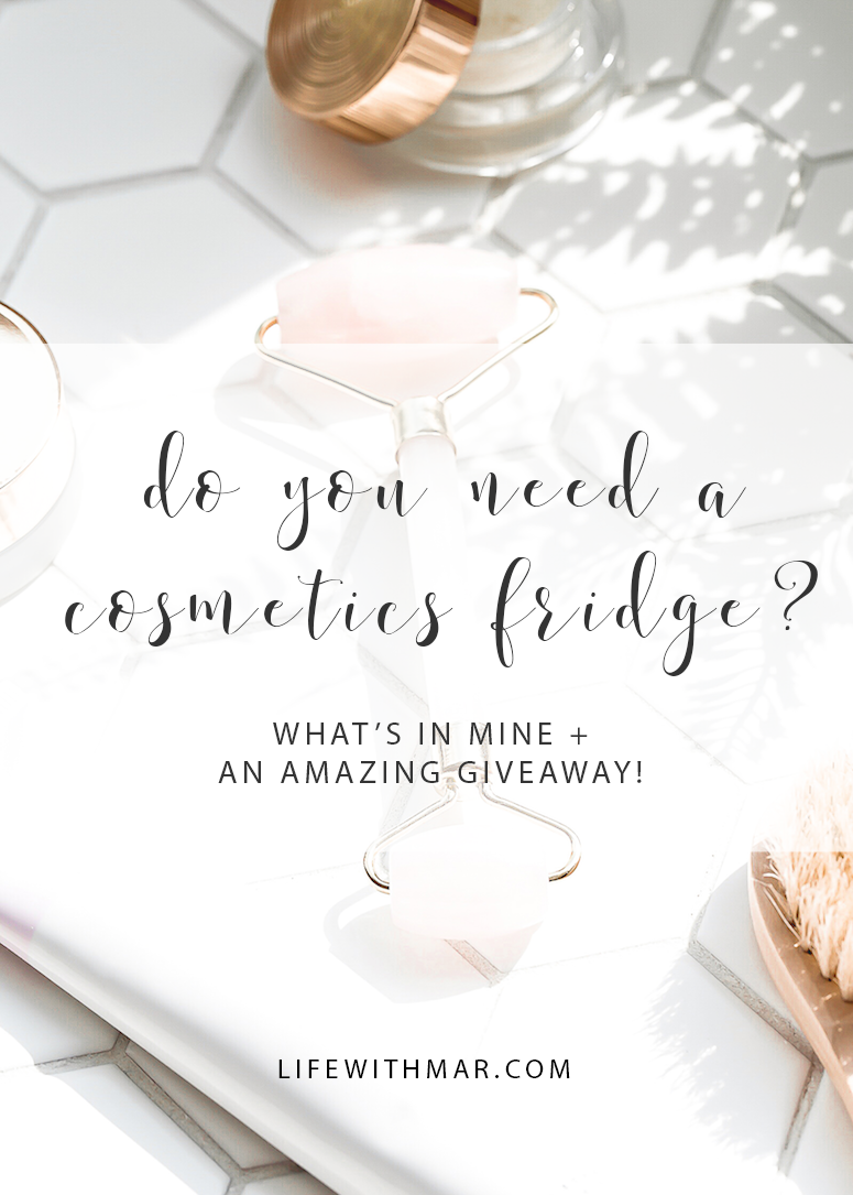 do you need a makeup fridge? Here's what's in my cosmetics fridge and why you may want one too! 