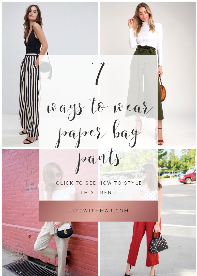 7 ways to wear paper bag waist pants 